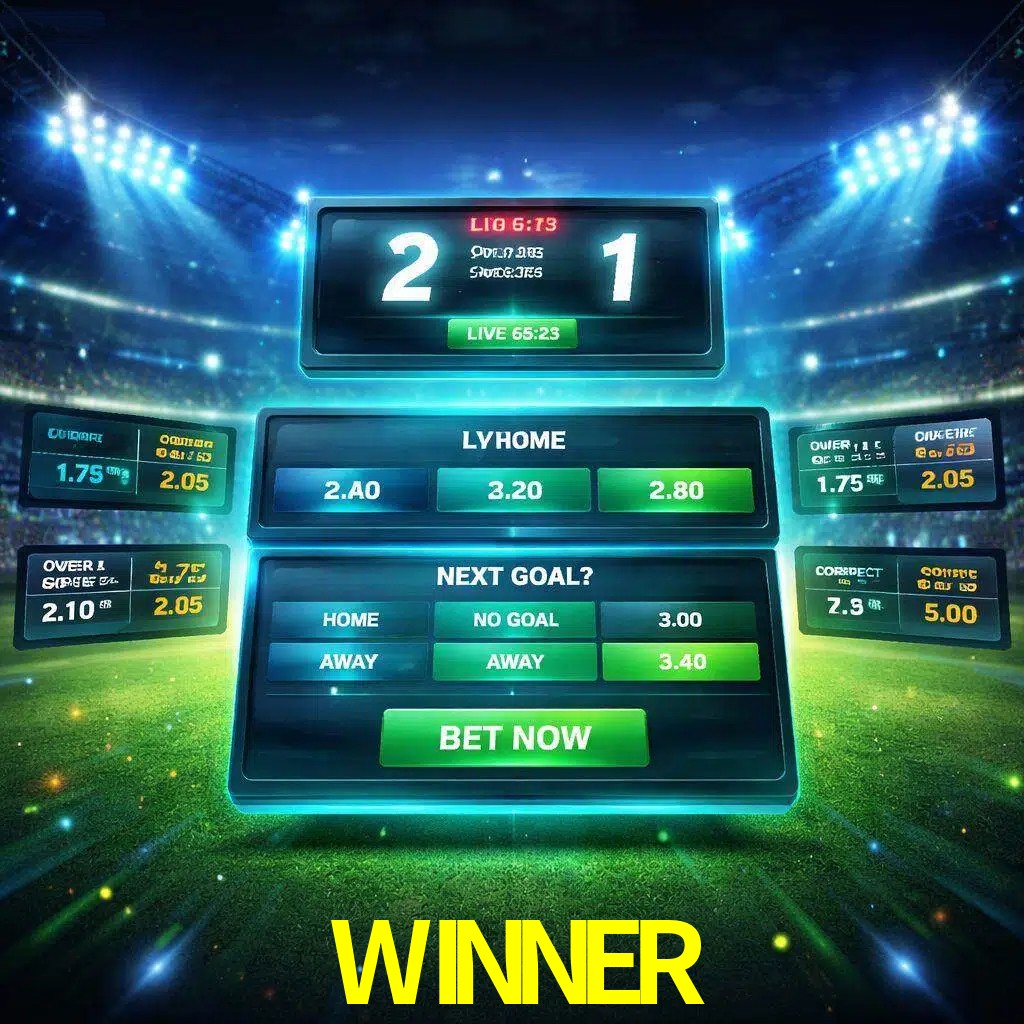Vista de apuestas en vivo WINNER durante un partido en curso