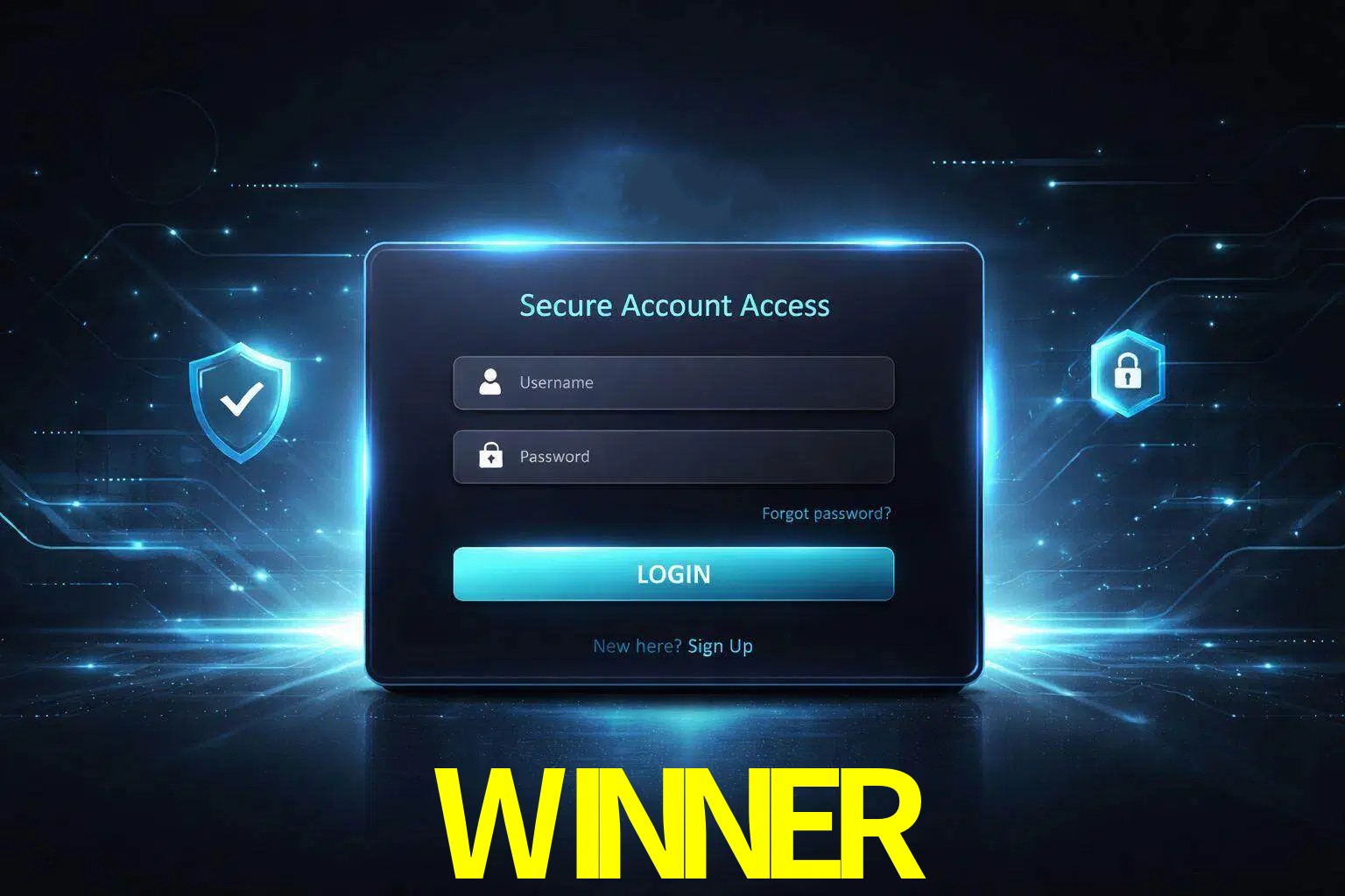 Pantalla de inicio de sesión de cuenta WINNER para usuarios en México