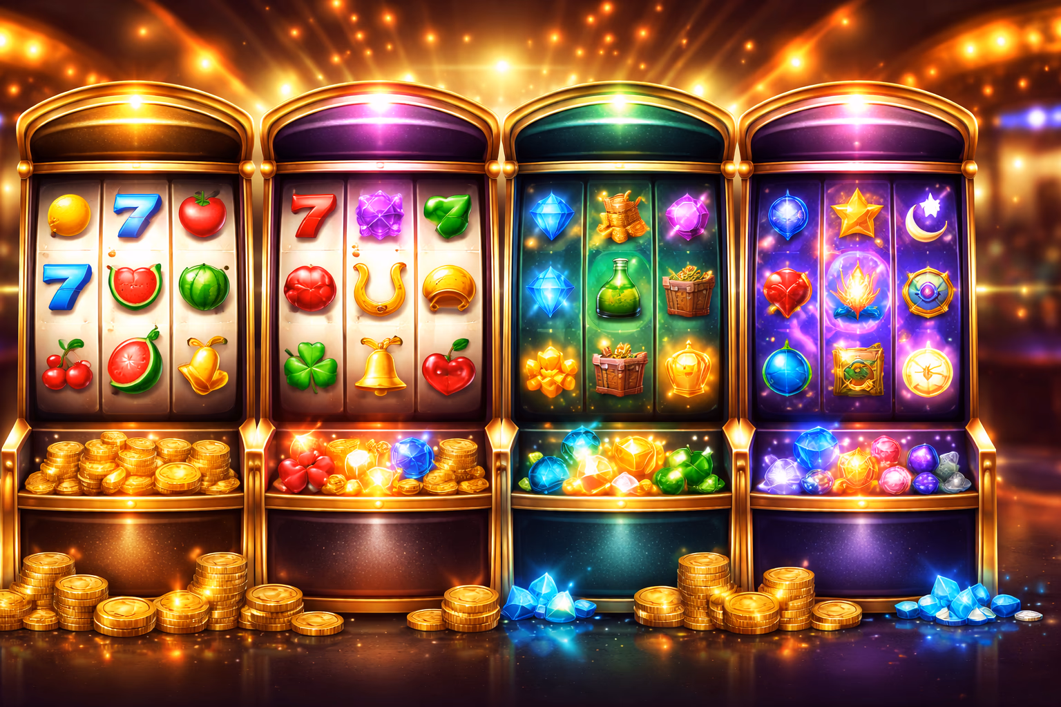 Tragamonedas destacadas y categorías de carretes WINNER